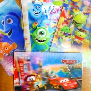 ディズニー・ピクサー 3Dカード4枚セット