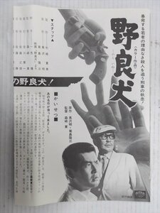 松竹プレスシート 野良犬 1970年代 公開映画 当時物 映画広報資料 松竹映画 映画資料 非売品 雑貨