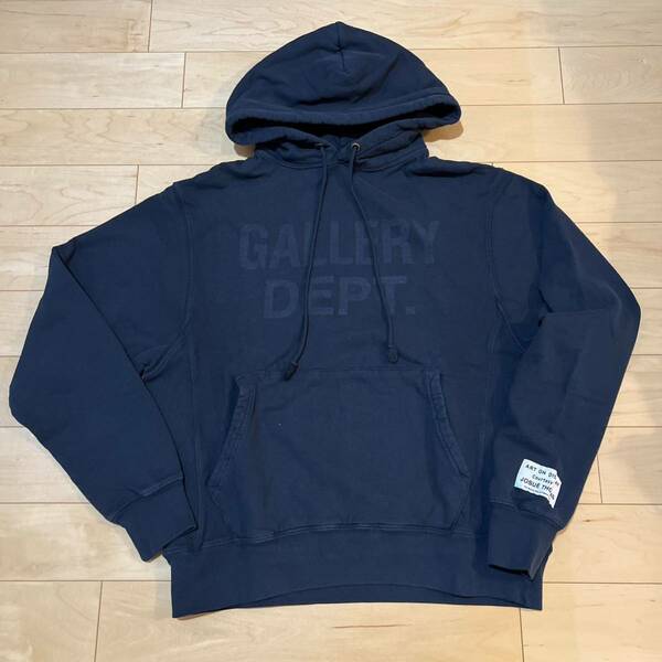 gallery dept ロゴパーカー　ブラック　M ギャラリーデプトHooded Centered Logo hoodie