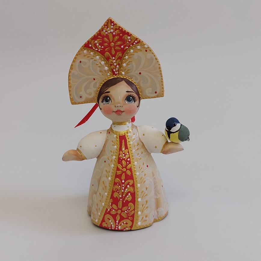 ★Svetlana Nikolaeva ~ Mini poupée [Rouge] ~ Objet d'artiste Matriochka, œuvres faites à la main, intérieur, marchandises diverses, ornement, objet