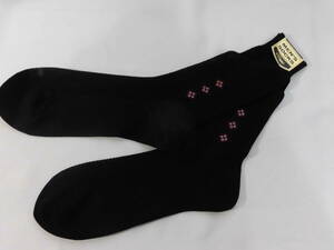 レトロ　ナイガイ　紳士用靴下　　ビジネスソックス　メッシュ　　薄手　ハイゲージ　　黒　２３９７