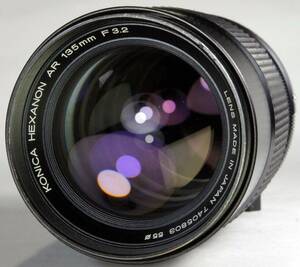 分解清掃・実写確認済 HEXANON　AR 135mm F3.2 操作感・光学系の状態・実写結果いずれも良好なオールドレンズ【送料410円】