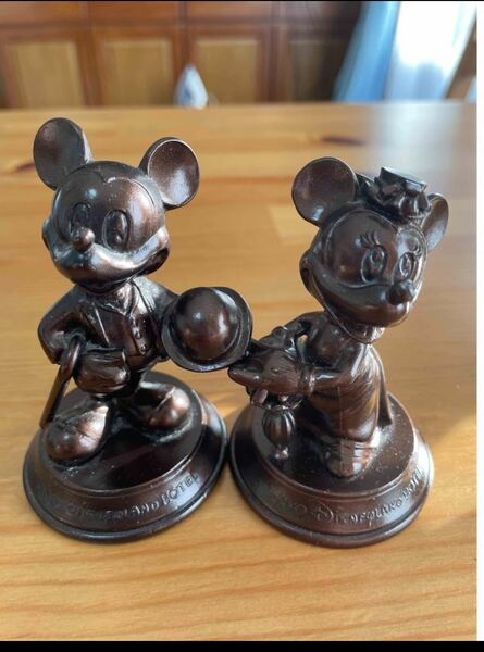 ディズニーランドホテル　フィギュアフィギュア 置物 ミッキーマウス ミニー オブジェ レトロ Disney アンティーク