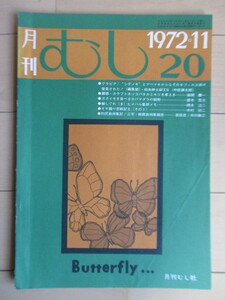 月刊むし　20号　1972年11月号　/ゼフィルス卵/カラフトホソコバネカミキリ/カバマダラ/ヒメハル産卵/利尻島・御蔵島採集報告/昆虫/蝶