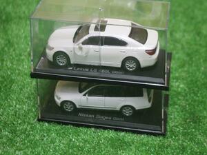 1167 NOREV 1/43 Nissan Stagea (2003)/Lexus LS 460L (2008) ミニカー モデルカー