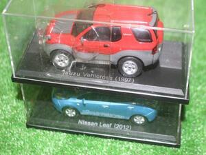 1197 NOREV 1/43 Nissan Leaf (2012)/ Isuzu Vehicross (1997) ミニカー モデルカー