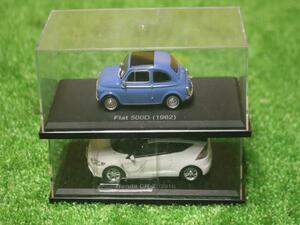 1199 NOREV 1/43 Honda CR-Z (2011)/ Fiat 500D (1962) ミニカー モデルカー