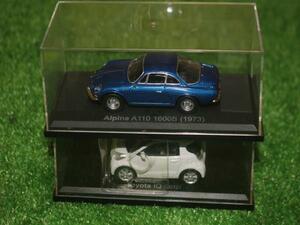 1214 NOREV 1/43 Toyota IQ (2012)/ Alpine A110 1600S (1973) ミニカー モデルカー