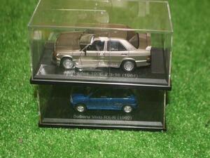 1215 NOREV 1/43 Subaru Vivio RX-R (1992)/ Mercedes 190E 2.3-16 (1984) ミニカー モデルカー