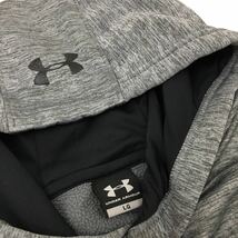 NC199 UNDER ARMOUR アンダーアーマー スウェット パーカー フード付き 上着 トップス プルオーバー メンズ L グレー _画像6