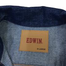 ND168 大きいサイズ EDWIN エドウィン 長袖 デニムジャケット 上着 羽織り トップス コットン 綿100% ネイビー系 メンズ XL_画像8