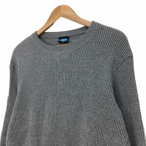 NC200 KAVU カブー ワッフル地 長袖 Tシャツ ロンT ロング ティシャツ トップス カットソー メンズ L グレー コットン 綿 100%の画像2