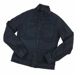 D505 G-STAR RAW ジースターロゥ 長袖 ジップアップ ジャケット 上着 羽織り トップス コットン98%他 ネイビー系 メンズ S