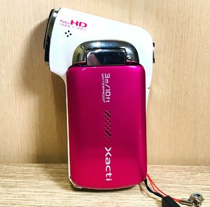 【中古】 SANYO サンヨー Xacti DMX-CA100 デジタルムービーカメラ ビデオカメラ ピンク 2010年製