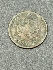 1円スタート 24-55 隆煕3年 半銭銅貨小型 大韓 重量2.0g 1909年 明治42年 在外貨幣 古銭　