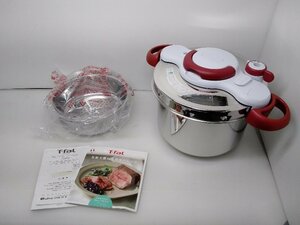 美品 T-fal ティファール 圧力なべ P4620769 クリプソ ミニット イージー ルビーレッド 6L 6合サイズ IH対応