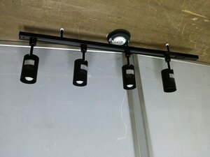 31 MUJI 無印良品 LED ライティングダクト スポットライト 4灯 MJ-1603 MJ1502 照明器具 2018年製 ブラック システムライト