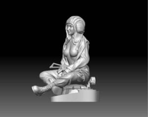 1/48 resin kit not yet painting so ream Russia woman tank . figure 1 body B[ including in a package possibility ]231210