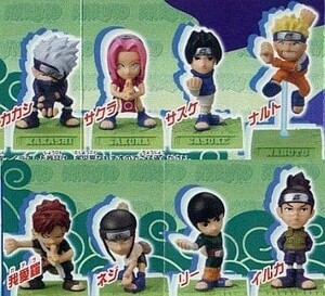 【中古品】「NARUTO-ナルト-」 フルカラー忍者図鑑　フィギュア　全8種セット