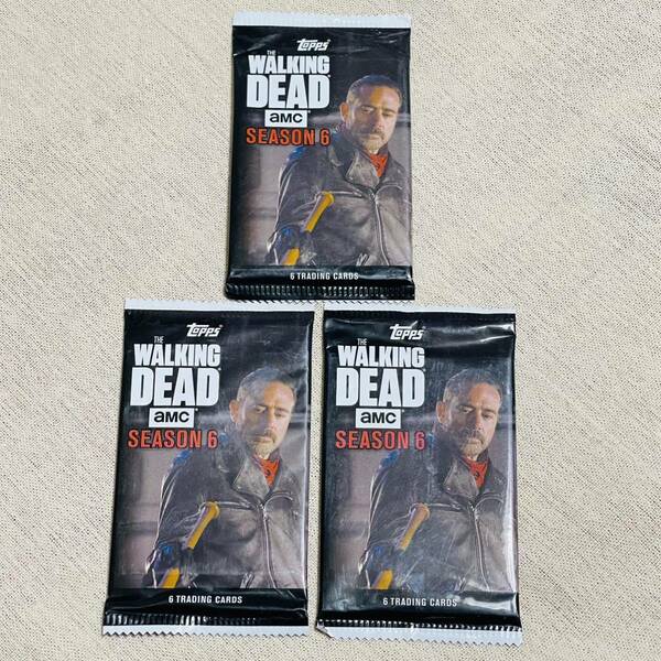 新品送料無料　WALKING DEAD SEASON6 TRADING CARDS ウォーキングデッド　シーズン6 トレカ　3パックセット