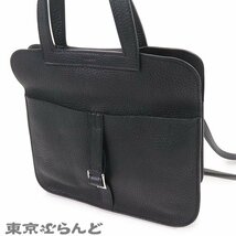 101707772 エルメス HERMES アルザン 25 Y刻印 黒 ブラック シルバー金具 トリヨン 2WAY ハンドバッグ ショルダーバッグ レディース_画像4