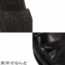 101704202 ルイヴィトン LOUIS VUITTON メジャー ライン ブラック カーフ 靴 LV金具 9 ローファー メンズ_画像8