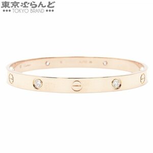 101699526 カルティエ CARTIER ラブブレスレット ハーフダイヤモンド B6036018 ピンクゴールド K18PG ＃18 ブレスレット レディース 仕上済