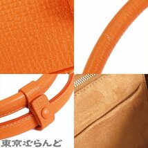 101707798 ボッテガヴェネタ BOTTEGAVENETA パルメラート ザ・アルコ 48 オレンジ レザー トートバッグ ショルダーバッグ レディース A_画像7