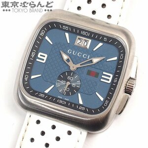 101705592 1円 グッチ GUCCI クーペ YA131304 131.3 ステンレススチール レザー 腕時計 メンズ クォーツ 不動