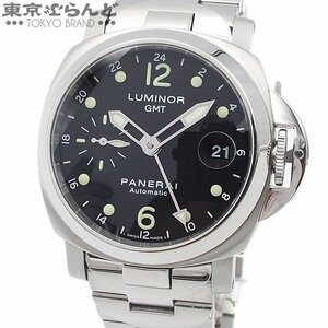 101693437 パネライ PANERAI ルミノールGMT PAM00160 ブラック SS 箱・ギャラ付き 腕時計 メンズ F番 仕上済