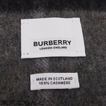 014000974 バーバリー BURBERRY 8015541 ミッドグレー カシミヤ チェック柄 マフラー ユニセックス 未使用_画像2