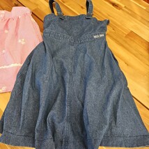 ブランド子供服　女の子　メゾピアノ　デニムワンピースとスカートのセット　まとめ売り_画像2