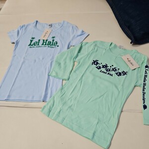 Lei Hala レイハラ ハワイコンセプトブランド　良質日本製　半袖7分袖カットソーTシャツSからM2枚セット　パステルカラー