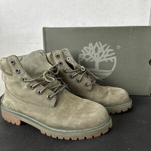 Timberland ティンバーランド A1VBX 6インチプレミアム ブーツ　ダークグリーン　ヌバック 24.5cm 6.5 インチ　中古