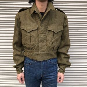 良品 50s Canadian Army カナダ軍 実物 制服 アイクジャケット ユニフォーム バトルドレス ミリタリー 40s ヴィンテージ 短丈 ウール S