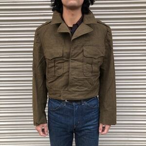 50s US Army 米軍実物 アイクジャケット ヴィンテージ ウール WW2 バトルドレス 制服 ミリタリージャケット 40s アイク 短丈 40 L