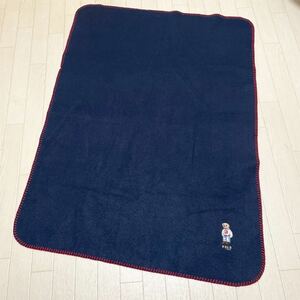  peace 177* RALPH LAUREN Ralph Lauren fleece blanket Polo Bear lap blanket navy 