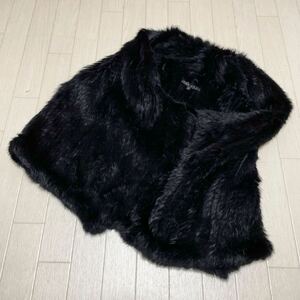  peace 183*① theory NODEL theory rabbit fur no sleeve jacket real fur S lady's black 