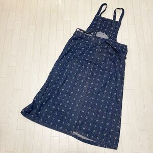  peace 189* PINK HOUSE Pink House Denim apron total pattern made in Japan lady's blue 