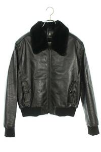 セリーヌバイエディスリマン CELINE by Hedi Slimane 23AW 2EG40280D サイズ:54 シアリング アビエーターレザージャケット 中古 SB01