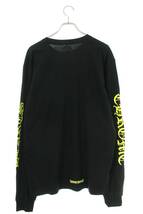 クロムハーツ Chrome Hearts CH L/S /1 サイズ:XL 襟ロゴプリント長袖カットソー 中古 SJ02_画像2