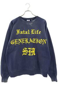 セントマイケル SAINT MICHAEL 24SS SM-YS8-0000-029 サイズ:XL FATAL LIFEプリントクルーネックスウェット 中古 OM10