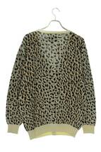 ワコマリア WACKO MARIA LEOPARD JACQUARD CARDIGAN サイズ:M レオパード柄カーディガン 中古 BS55_画像2