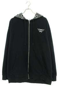 プラダ PRADA 22AW UJL40A S222 11LT トライアングルロゴニット切替パーカー 中古 SB01