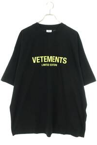 ヴェトモン VETEMENTS 24SS UE64TR800X サイズ:M リミテッドエディションロゴプリントTシャツ 新古品 SB01