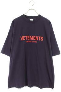 ヴェトモン VETEMENTS 24SS UE64TR800V サイズ:XS リミテッドエディションロゴプリントTシャツ 新古品 OM10