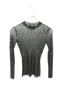 ジャンポールゴルチェオム Jean Paul GAULTIER HOMME MAILLEフラワー装飾デザインパワーネット長袖カットソー 中古 BS99