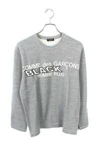  Comme des Garcons Homme pryusCOMME des GARCONS HOMME PLUS AD2002 кашемир . Logo принт трикотажный джемпер с длинным рукавом б/у BS99
