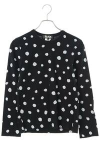  black Comme des Garcons BLACK COMME des GARCONS 1E-T004 size :M AD2009 dot print long sleeve cut and sewn used BS99