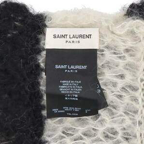 サンローランパリ SAINT LAURENT PARIS 13AW 330417 Y1BB1 サイズ:S モヘヤボーダーロングマフラー 中古 BS99の画像3